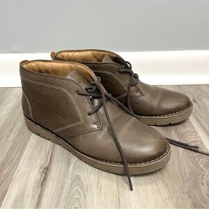 Clarks Boots Women’s 9 Un Astin Tan Brown Unstructured Leather Ankle